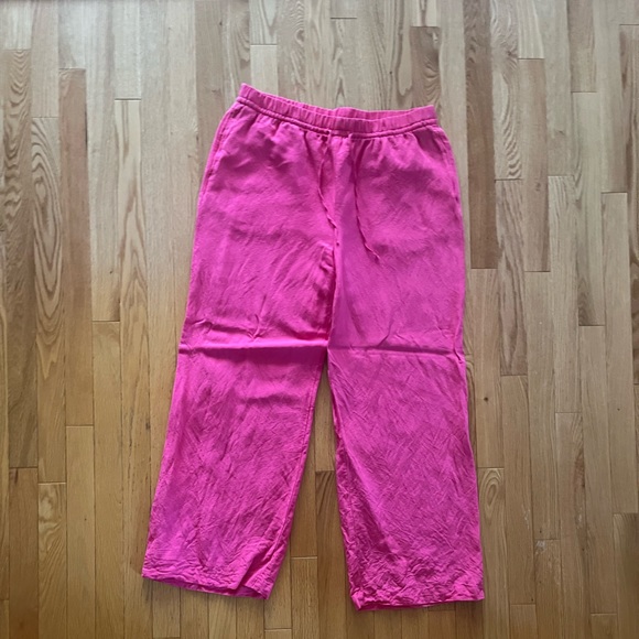 H&M linen blend pull on pants - Picture 3 of 4